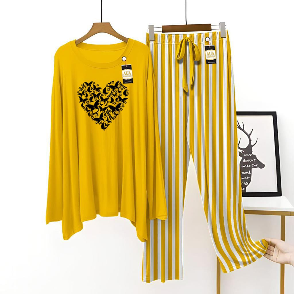 Trendy Heard Printed Lining Trouser Lounge wear Nightwear Sleepwear For Women (5 colours)(002)