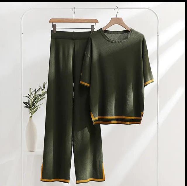 Turkish Winter Co-Ord Set for Women - Warm & Stylish Loungewear Dark Green