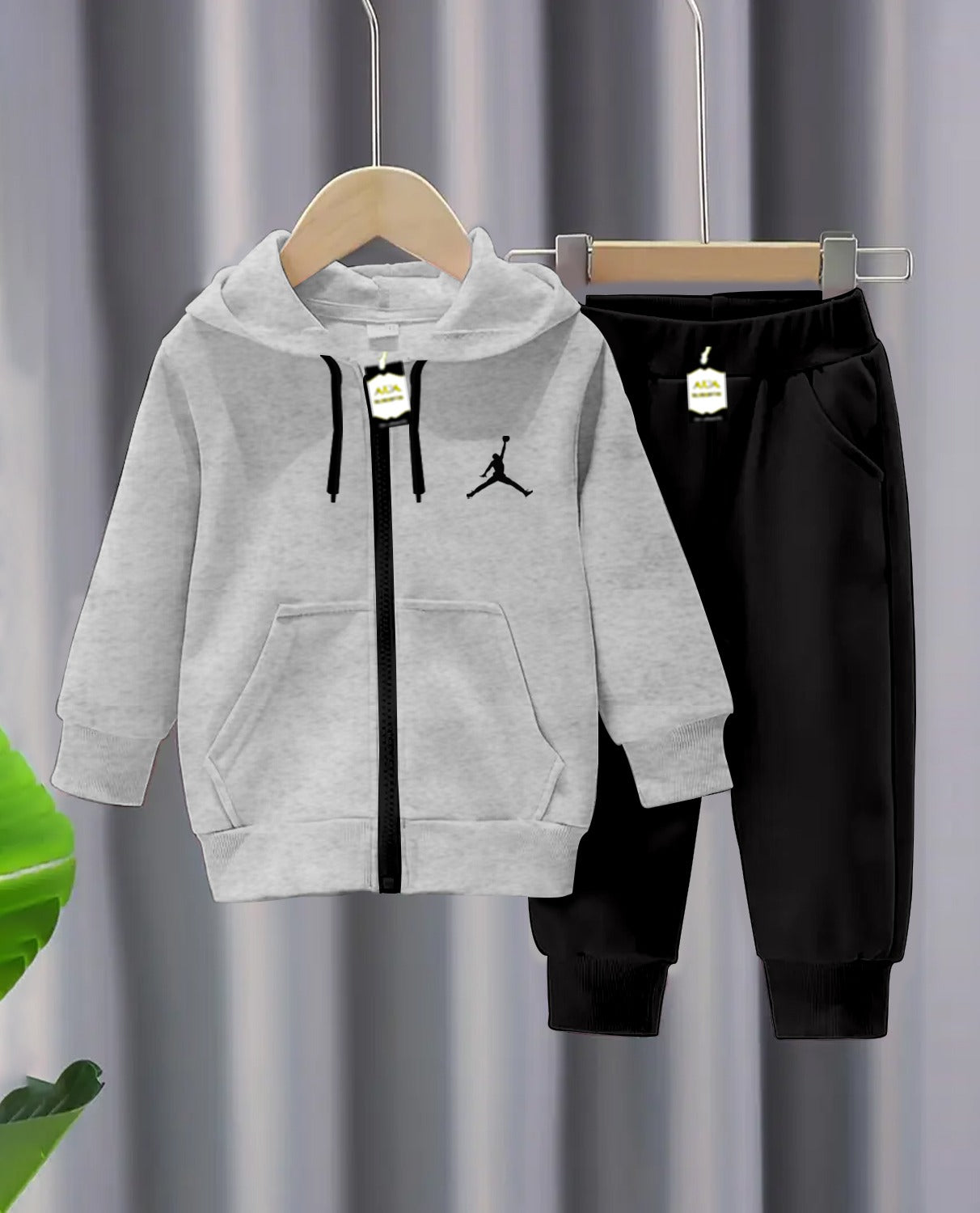 Kids Fleece Jor-dan Zipper Hoodie & Trouser Set (1β10 Years)