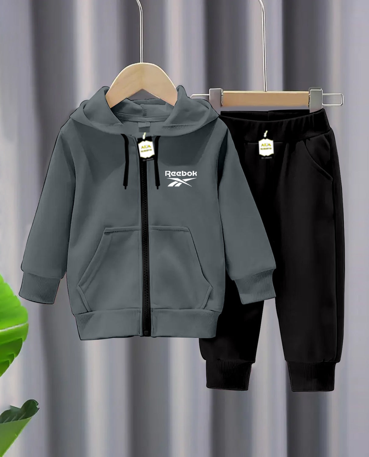 Kids Fleece Ree-book Zipper Hoodie & Trouser Set (1β10 Years)