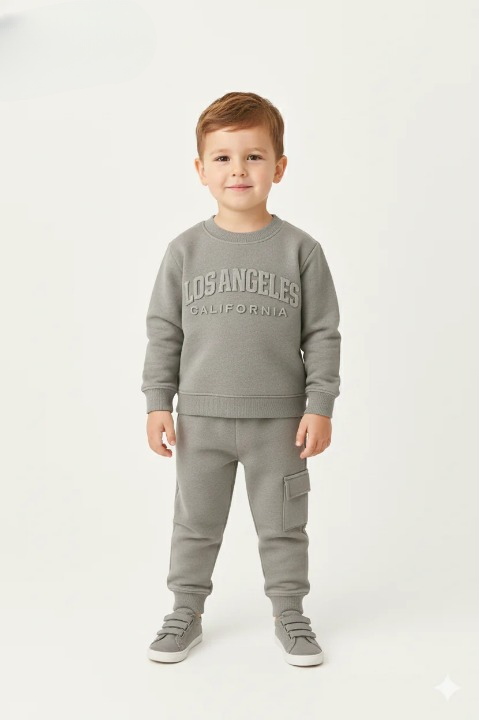 LA California Embossed Logo Sweatshirt Fleece Tracksuit