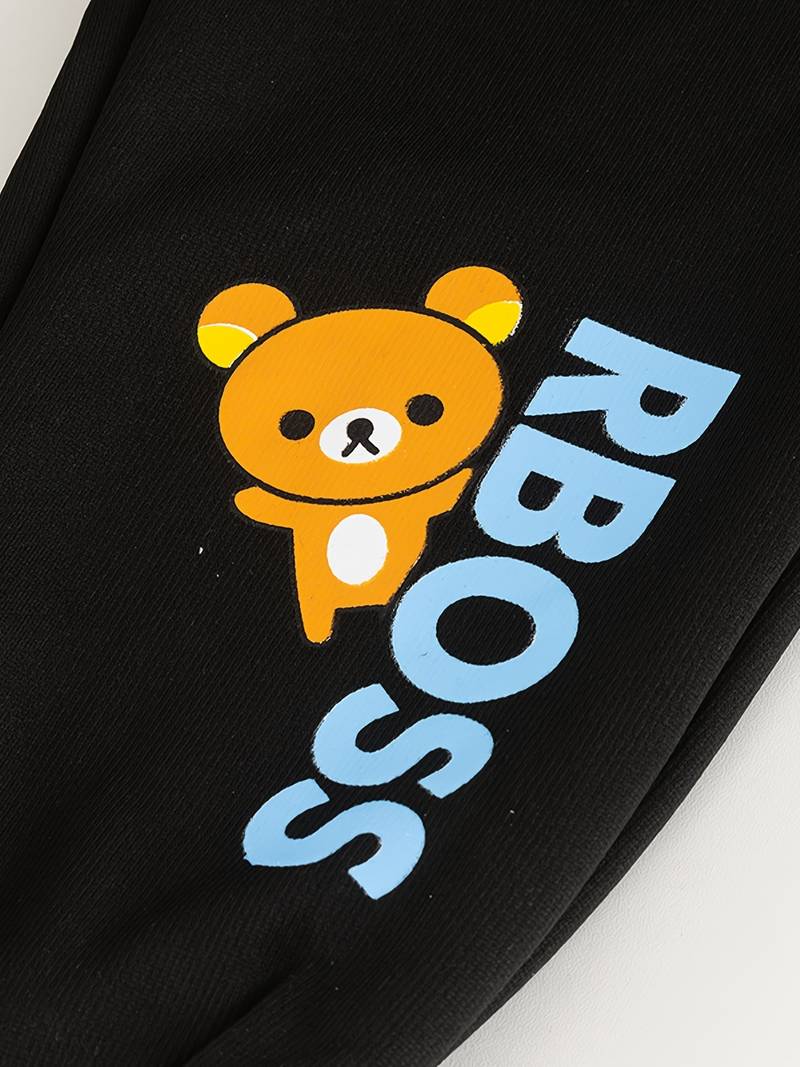 Black & Red Boss Kids Sweatshirt & Pant