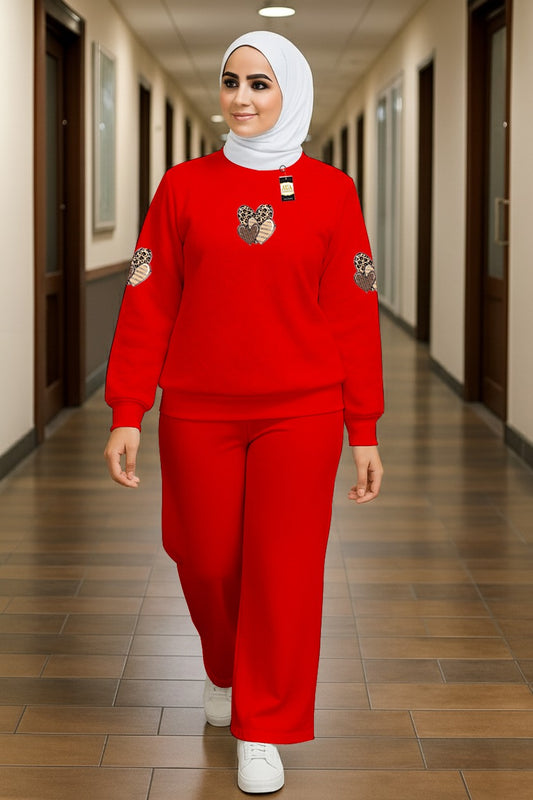 The Heart Patch Set | women Tracksuit for winter