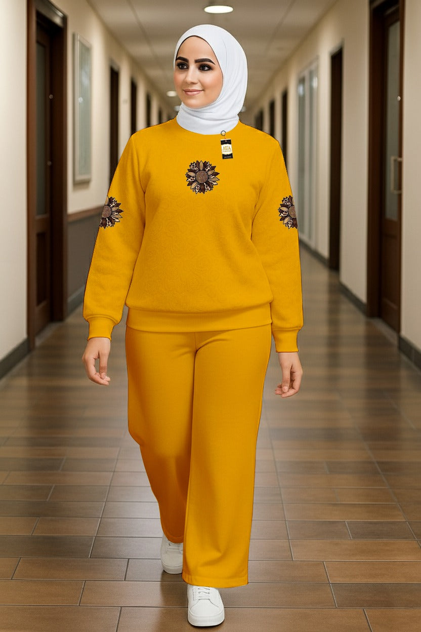 The Sunflower Patch Set | women Tracksuit for winter
