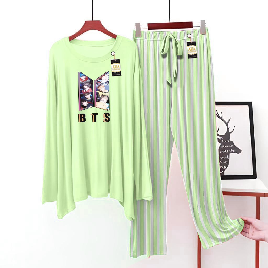 BTS Printed Lining Trouser Lounge wear Nightwear Sleepwear For Women (5 colours)(002)