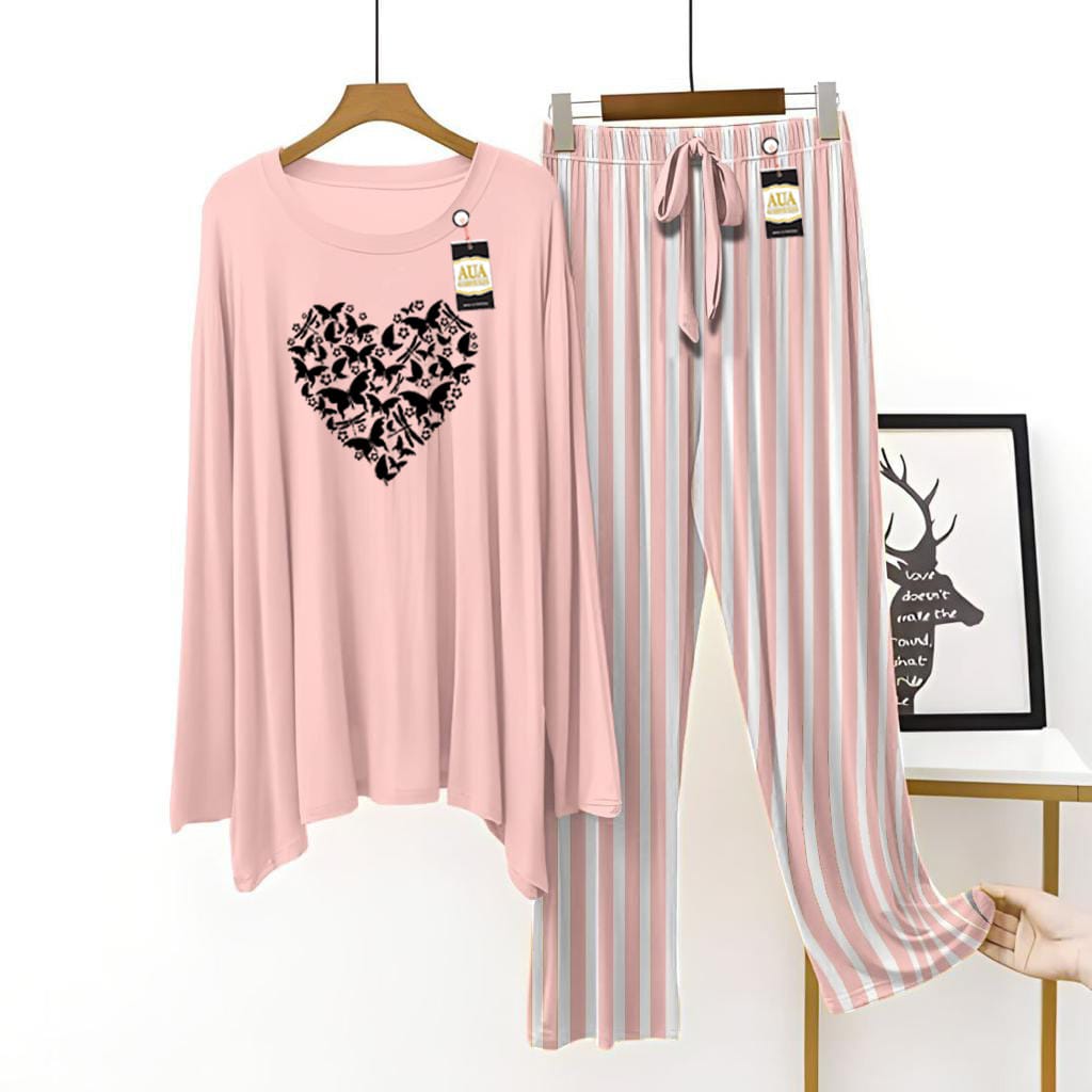 Trendy Heard Printed Lining Trouser Lounge wear Nightwear Sleepwear For Women (5 colours)(002)