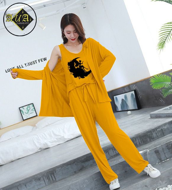 Moon Girl 3 Piece Lounge wear Nightwear Sleepwear For Women (6 colours)