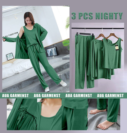 3 Piece Lounge wear Nightwear Sleepwear For Women