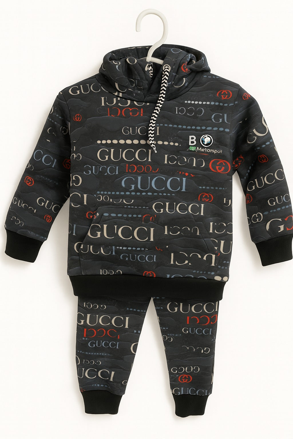Dark Grey Gucci BMW Print | Hoodie Winter Fleece Suit