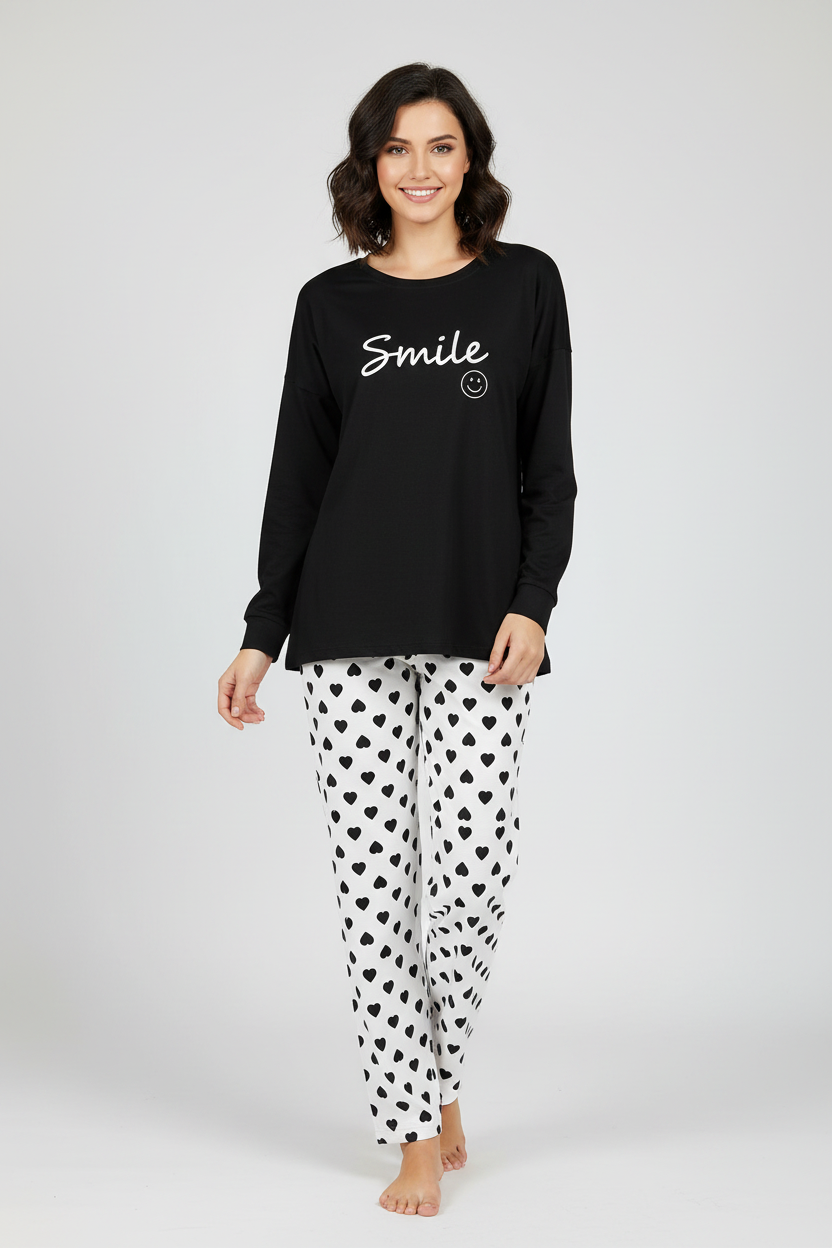 Black Smile Nightwear - Pakistani Model