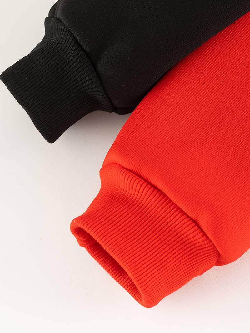 Black & Red Boss Kids Sweatshirt & Pant