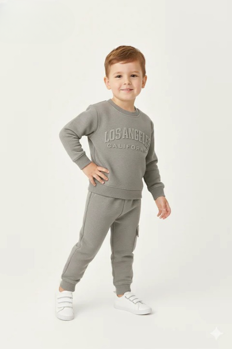 LA California Embossed Logo Sweatshirt Fleece Tracksuit