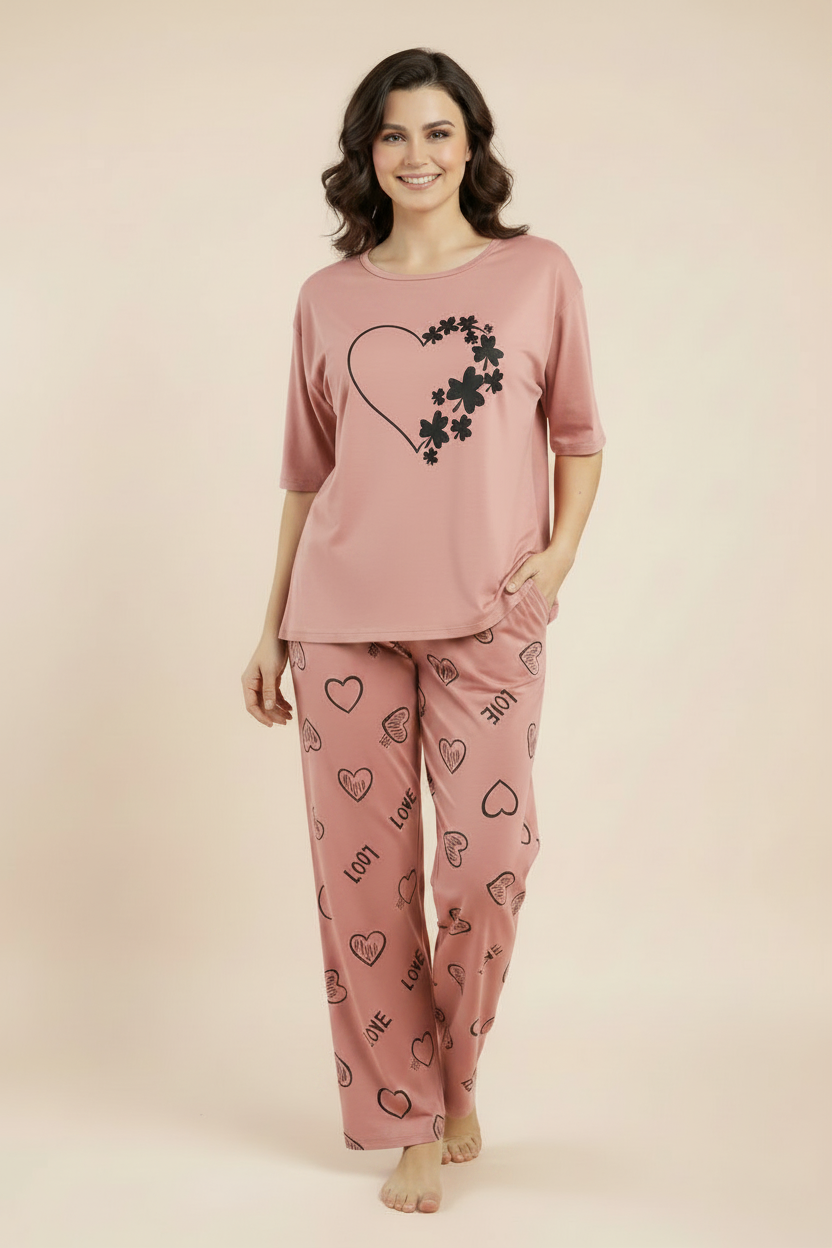Pink Nightwear Suit